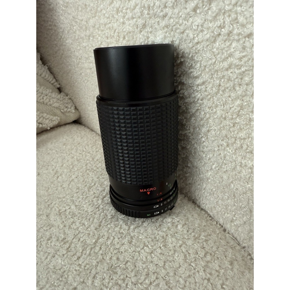 Manual Telephoto Macro Camera Lens - Black